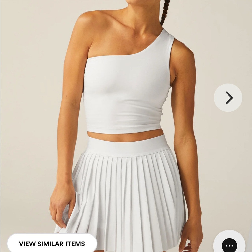Beyond Yoga - Bold Shoulder Crop Top White